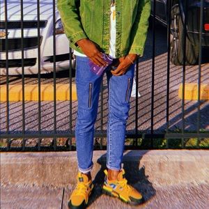 Mardi Gras Zipper Style Jeans (skinny)